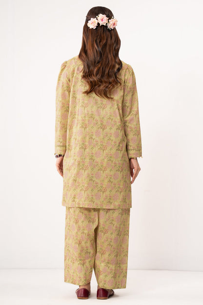 Unstitched 2 Piece Paste Printed Viscose Crepe Lurex Suit
