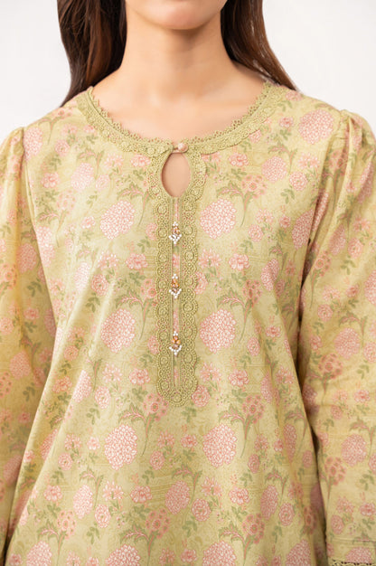 Unstitched 2 Piece Paste Printed Viscose Crepe Lurex Suit