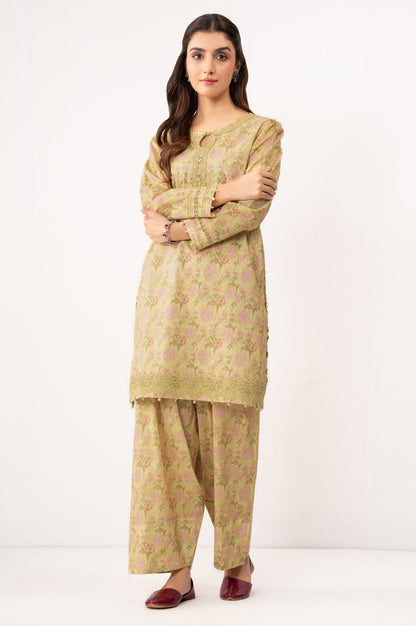 Unstitched 2 Piece Paste Printed Viscose Crepe Lurex Suit