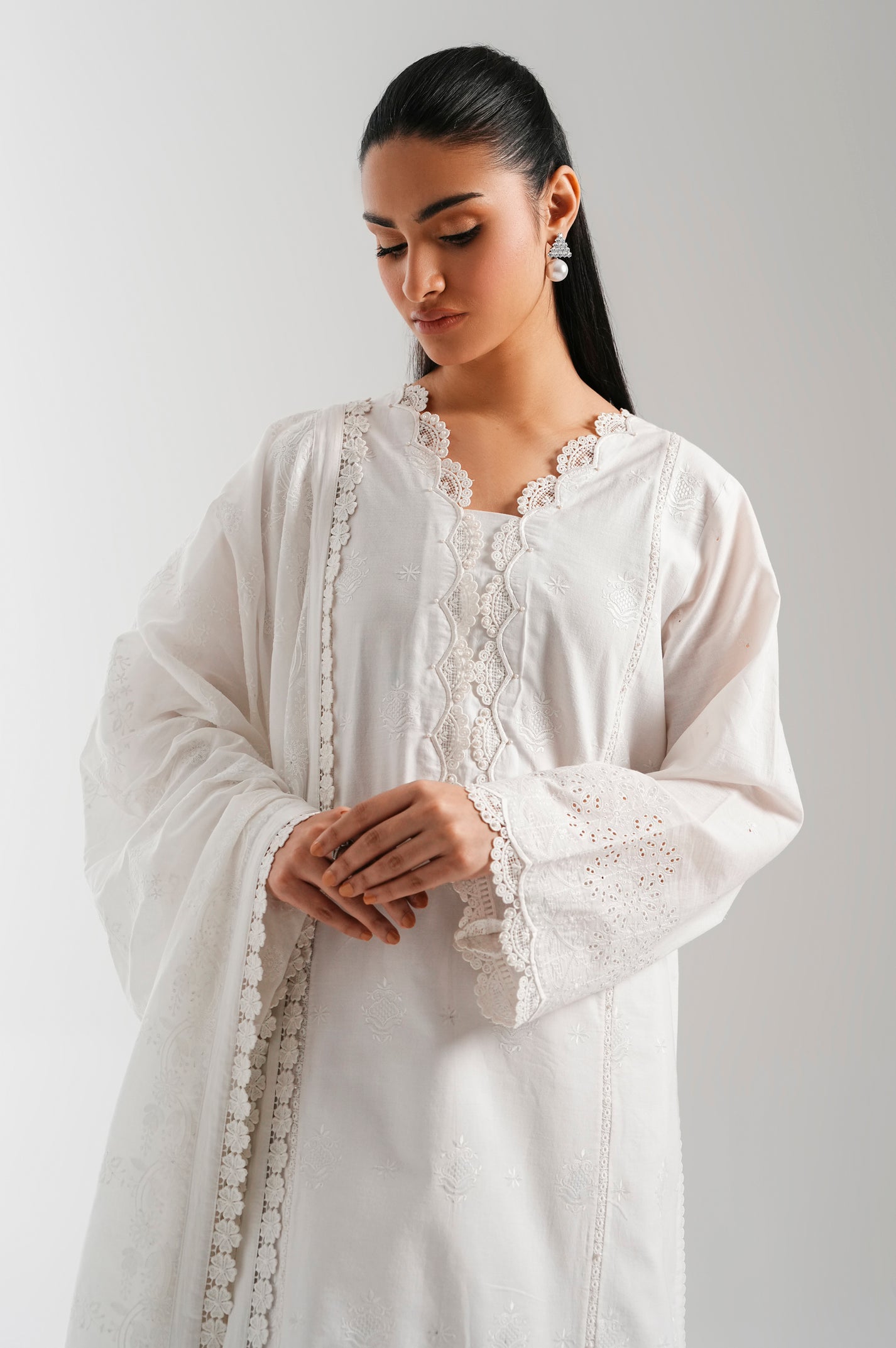 Unstitched 2 Piece Paste Printed Viscose Crepe Lurex Suit