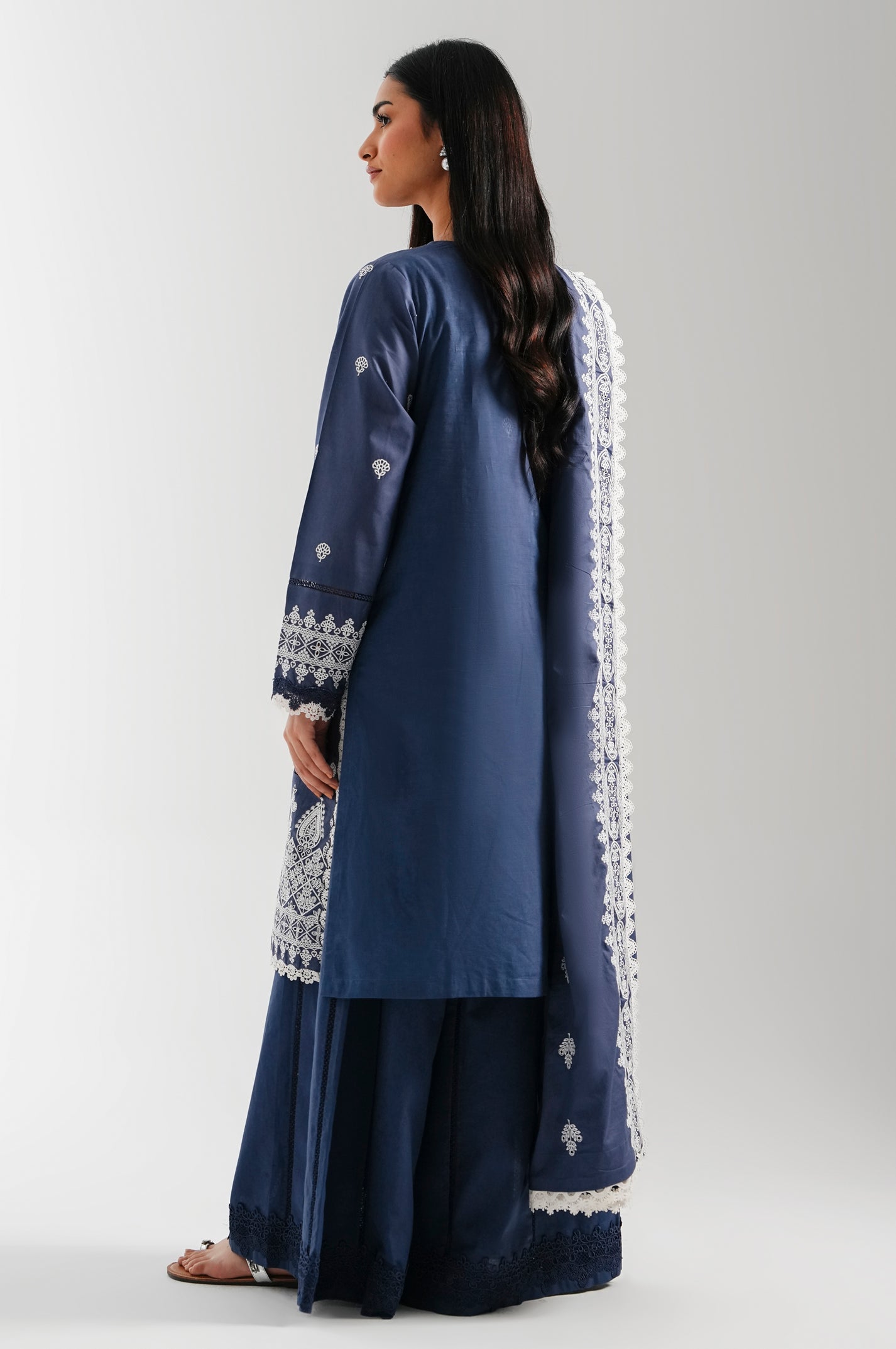 Unstitched 2 Piece Paste Printed Viscose Crepe Lurex Suit