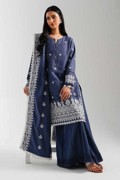 Unstitched 2 Piece Paste Printed Viscose Crepe Lurex Suit