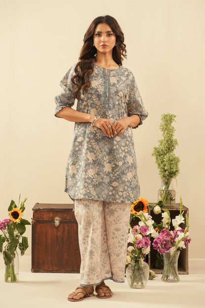 PRINTED LAWN UNSTITCHED 3 PIECE SUIT