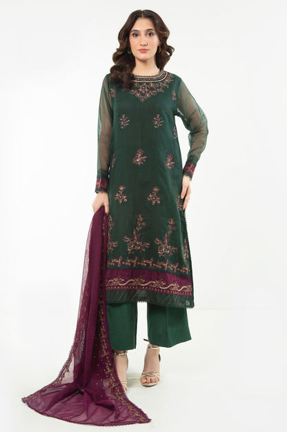 Unstitched 2 Piece Paste Printed Viscose Crepe Lurex Suit