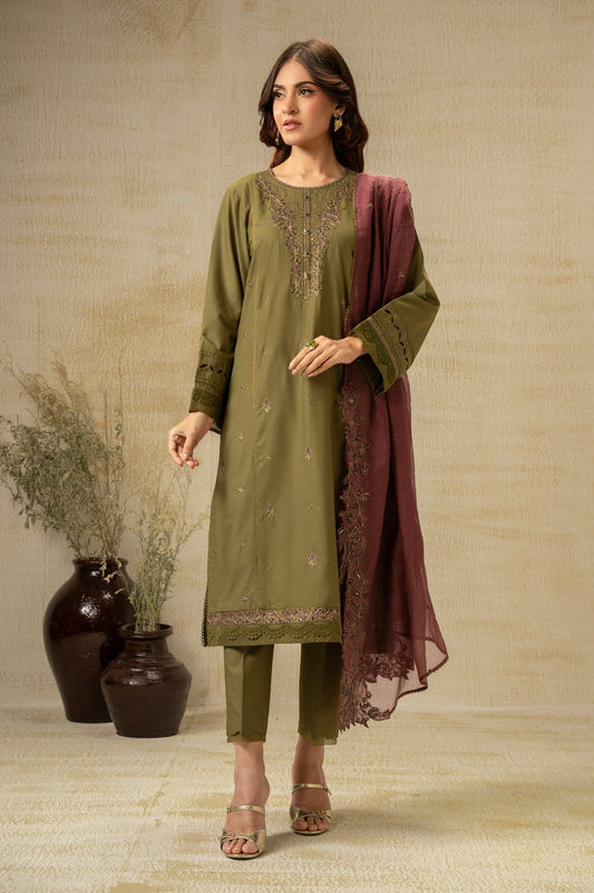 Unstitched 2 Piece Paste Printed Viscose Crepe Lurex Suit