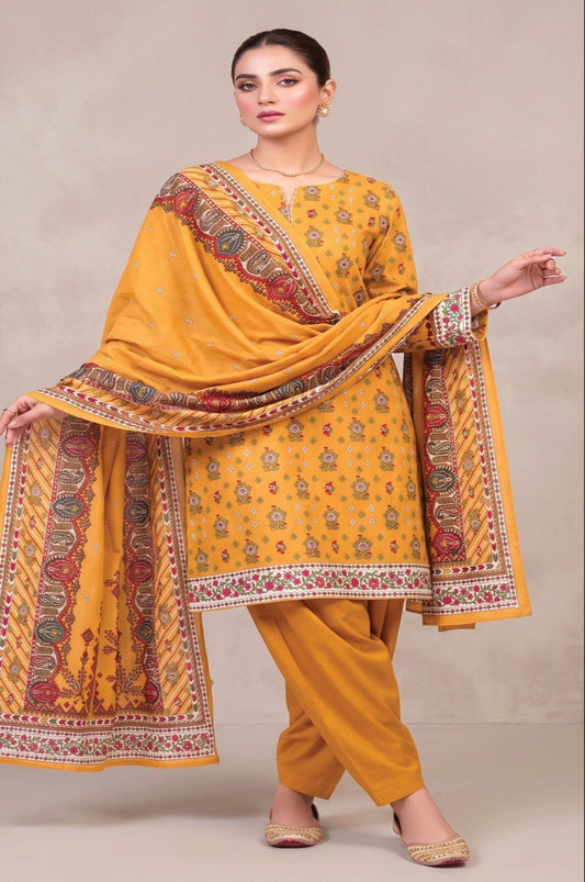 Khaadi PRINTED LAWN UNSTITCHED 3 PIECE SUIT