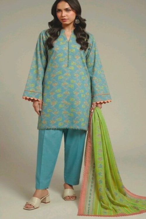 Khaadi PRINTED LAWN UNSTITCHED 3 PIECE SUIT