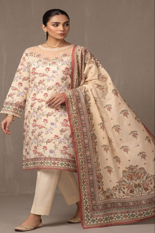 Khaadi PRINTED LAWN UNSTITCHED 3 PIECE SUIT